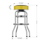San Diego Padres Chrome Bar Stool, 680-2011