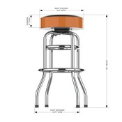 San Francisco Giants Chrome Bar Stool, 680-2012