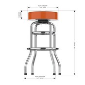Baltimore Orioles Chrome Bar Stool, 680-2014