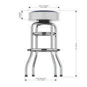 Detroit Tigers Chrome Bar Stool, 680-2015
