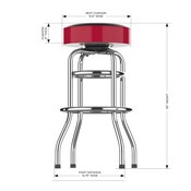 Arizona Diamondbacks Chrome Bar Stool, 680-2022