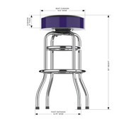 Colorado Rockies Chrome Bar Stool, 680-2023
