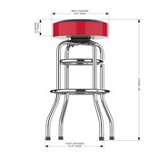 Cleveland Guardians Chrome Bar Stool, 680-2034