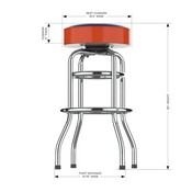 Auburn University Chrome Bar Stool, 680-3002