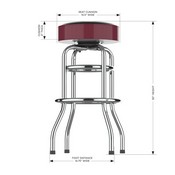 Florida State Chrome Bar Stool, 680-3003