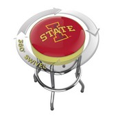 Iowa State University Chrome Bar Stool, 680-3024