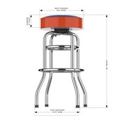 University Of Florida Chrome Bar Stool, 680-3026