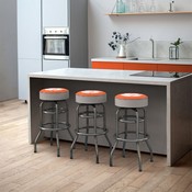 Clemson University Chrome Bar Stool, 680-3043