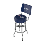 New England Patriots  Chrome Barstool w/Back, 681-1011
