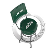 New York Jets  Chrome Barstool w/Back, 681-1038