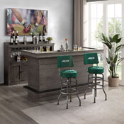New York Jets  Chrome Barstool w/Back, 681-1038