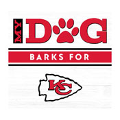 Kansas City Chiefs My Dog Barks WHT Wall Art, 692-1006