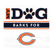 Chicago Bears My Dog Barks WHT Wall Art, 692-1019