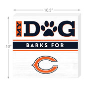 Chicago Bears My Dog Barks WHT Wall Art, 692-1019
