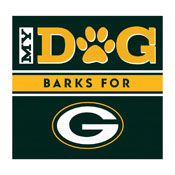 Green Bay Packers My Dog Barks Green Wall Art, 693-1001