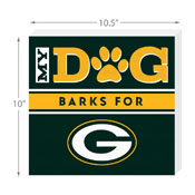 Green Bay Packers My Dog Barks Green Wall Art, 693-1001