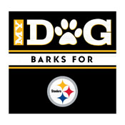 Pittsburgh Steelers My Dog Barks Black Wall Art, 693-1004
