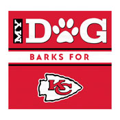 Kansas City Chiefs My Dog Barks Red Wall Art, 693-1006