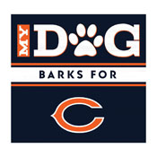 Chicago Bears My Dog Barks Navy Wall Art, 693-1019