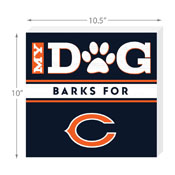 Chicago Bears My Dog Barks Navy Wall Art, 693-1019