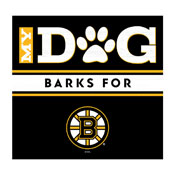 Boston Bruins My Dog Barks Black Wall Art, 693-4001