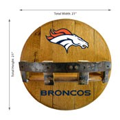 Denver Broncos Oak Bar Shelf, 715-1003
