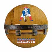 Vintage New England Patriots Oak Bar Shelf, 715-1011-VIN