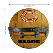 Chicago Bears Oak Bar Shelf, 715-1019