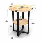 Cleveland Browns Side table with Charger, 746-1020