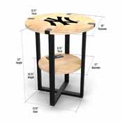 New York Yankees Side Table with Charger, 746-2001
