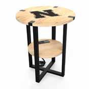 University of Nebraska Side Table with Charger, 746-3010