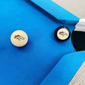 Denver Broncos Logo Cue Ball & 8 Ball, 755-1003