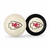 Kansas City Chiefs Logo Cue Ball & 8 Ball, 755-1006