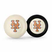 New York Mets Logo Cue Ball & 8 Ball, 755-2002