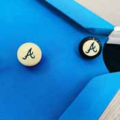 Atlanta Braves Logo Cue Ball & 8 Ball, 755-2010