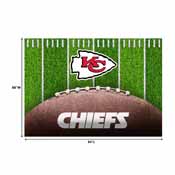 Kansas City Chiefs 5x7 Football Field Washable Area Rug, 758-1006