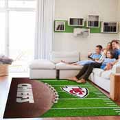 Kansas City Chiefs 5x7 Football Field Washable Area Rug, 758-1006