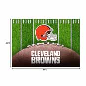 Cleveland Browns 5x7 Football Field Washable Area Rug, 758-1020