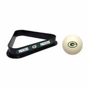 Green Bay Packers Cue Ball & Ball Rack Set, 773-1001