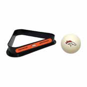 Denver Broncos Cue Ball & Ball Rack Set, 773-1003
