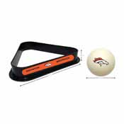 Denver Broncos Cue Ball & Ball Rack Set, 773-1003