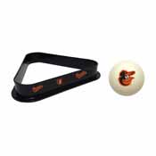 Baltimore Orioles Cue Ball & Ball Rack, 773-2014