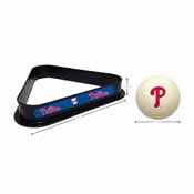 Philadelphia Phillies Cue Ball & Ball Rack, 773-2029