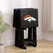 Denver Broncos 4 Tv Trays With Stand, 86-1003