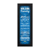 Los Angeles Chargers Family Cheer Custom Print, FCHL1B06CHAR