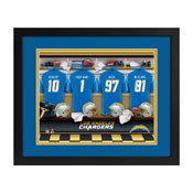 Los Angeles Chargers Locker Room Custom Print, MLR13FBBNFCHAR
