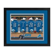 Detroit Lions Locker Room Custom Print, MLR13FBBNFLION