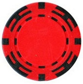 Z Striped Poker Chip 14g Red SOLD BY THE ROLL, zsv2-Red