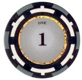 Z-Pro Poker Series Poker Chip $1 13.5g Sold by the Roll, ZPro13.5-1