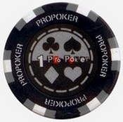 Pro Poker Clay Poker Chips 13.5g Sold By the Roll - $1, AGS-PP1